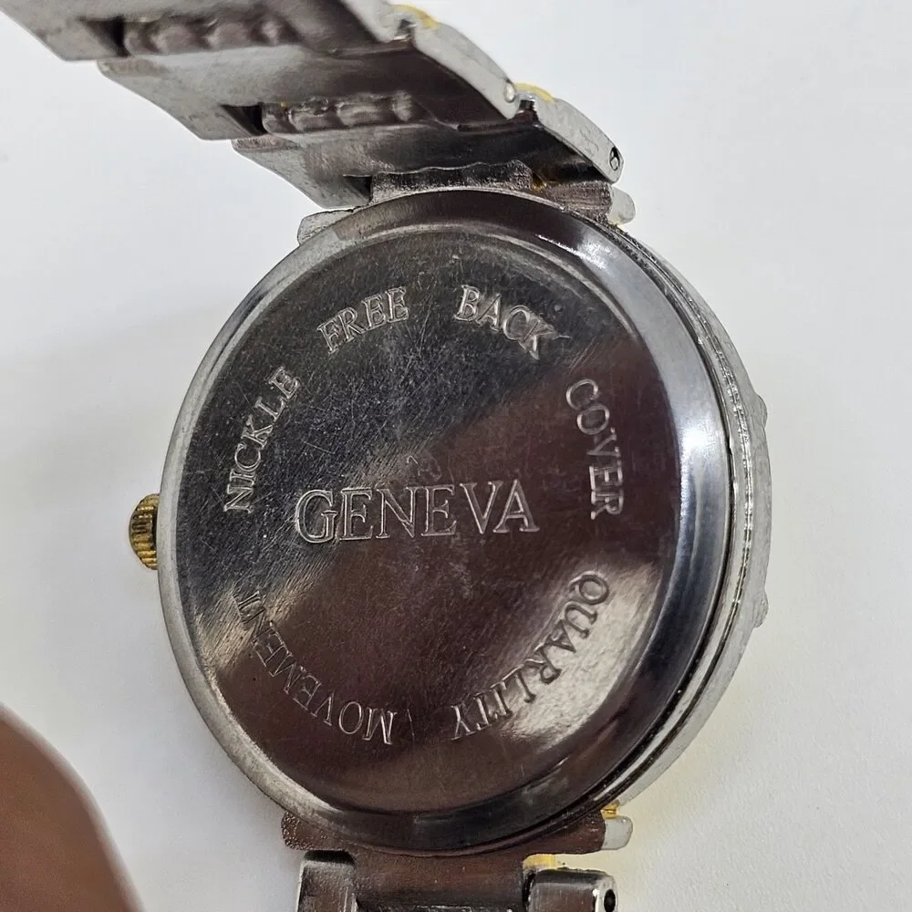32MM Women's Watch‎ White Dial Gold Gray Bracelet Band 7.5